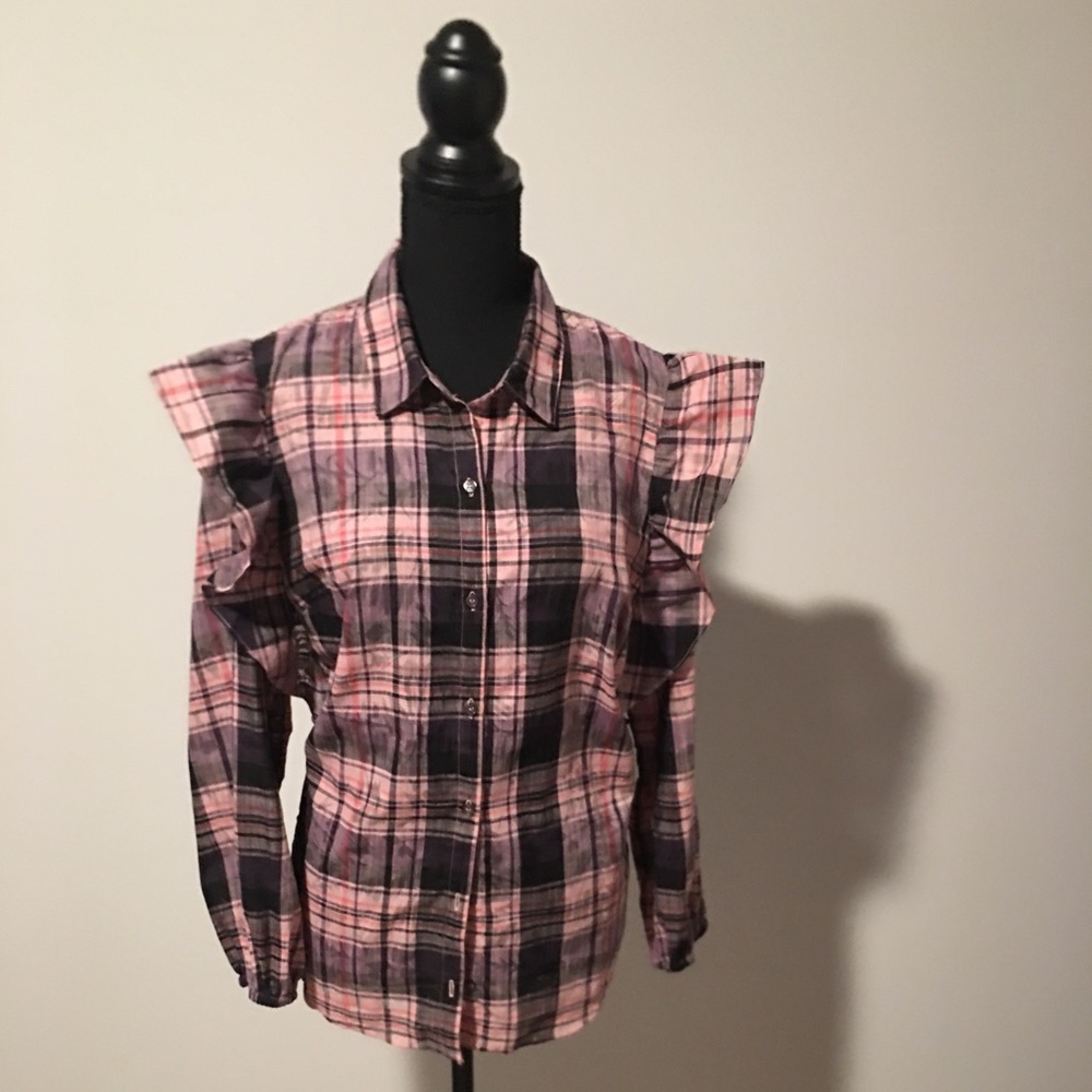 Jessica Simpson Plaid Top